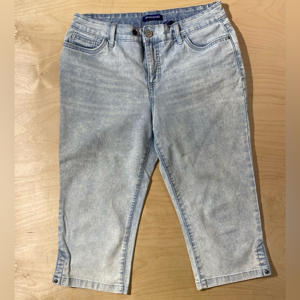 Bandolino Light Blue Denim Capri Pants 12P (QH)